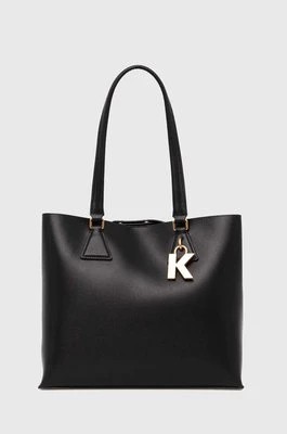 Zdjęcie produktu Karl Lagerfeld torebka skórzana kolor czarny 245W3046