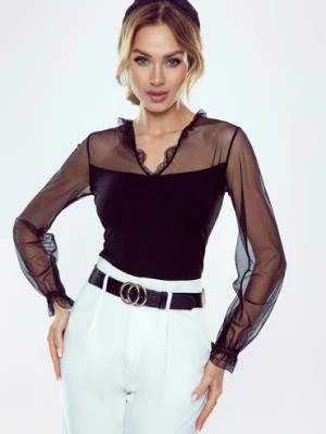 Zdjęcie produktu Kayla czarna bluzka damska z długim rękawem Eldar
