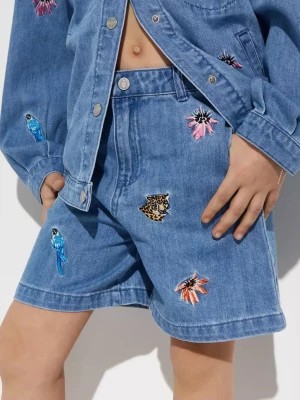 Zdjęcie produktu Kenzo Kids Spodenki jeansowe z naszywkami 4-8 lat rozmiar