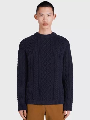 Zdjęcie produktu Kenzo Wełniany granatowy sweter Merino