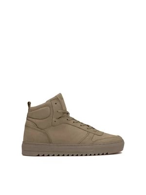 Zdjęcie produktu Khaki sneakersy męskie za kostkę na karbowanej podeszwie Kazar