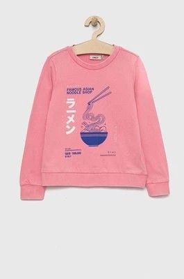 Zdjęcie produktu Kids Only bluza bawełniana dziecięca kolor różowy z nadrukiem