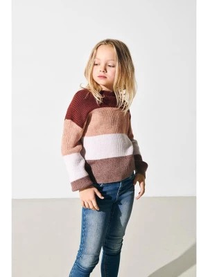 Zdjęcie produktu KIDS ONLY Sweter "Sandy" w kolorze brązowo-jasnobrązowym rozmiar: 122/128