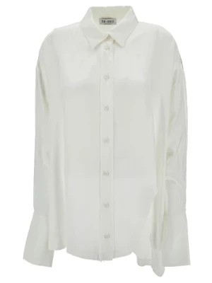 Zdjęcie produktu Klasyczna Biała Koszula z Asymetrycznym Dolem The Attico