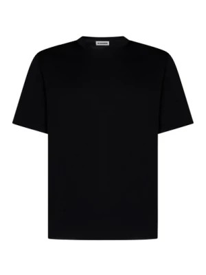 Zdjęcie produktu Klasyczny Czarny Bawełniany T-Shirt dla Mężczyzn Jil Sander