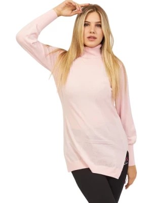 Zdjęcie produktu Klasyczny Różowy Sweter z Wysokim Kołnierzem Armani Exchange