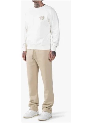 Zdjęcie produktu Klasyczny Sweter Męski z Okrągłym Dekoltem w Kolorze Białym Quotrell