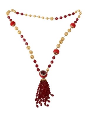 Zdjęcie produktu Kolczyk z czerwonymi kryształami, 100% autentyczny, wykonany we Włoszech Dolce & Gabbana