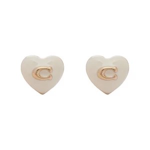 Zdjęcie produktu Kolczyki Coach Enamel Heart Stud Earrings 37479226GLD100 Srebrny