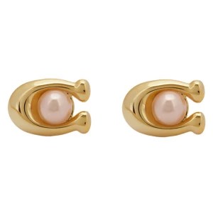 Zdjęcie produktu Kolczyki Coach Pearl Signature C Stud Earrings 37341922GLD651 Złoty