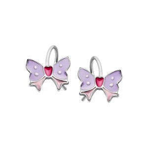Zdjęcie produktu Kolczyki srebrne pokryte kolorową emalią - motyle - Mini Mini - Biżuteria YES