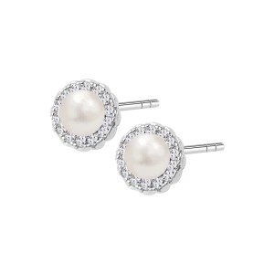 Zdjęcie produktu Kolczyki srebrne z perłami Biżuteria YES