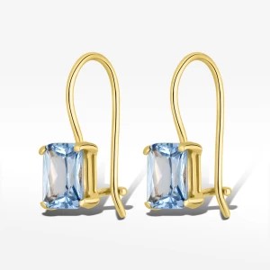 Zdjęcie produktu Kolczyki ze złota z niebieskimi cyrkoniami