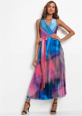 Zdjęcie produktu Kolorowa sukienka kopertowa bonprix