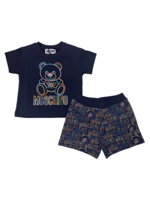 Zdjęcie produktu Kolorowe piżamy z misiem dla chłopców Moschino