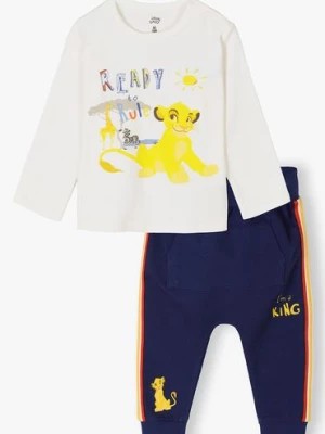 Zdjęcie produktu Komplet bawełnianych ubrań dla dziecka Król Lew - spodnie i bluzka