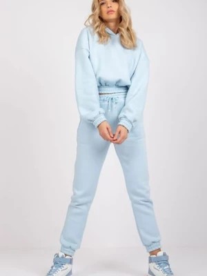 Zdjęcie produktu Komplet dresowy damski - bluza i spodnie dresowe niebieski