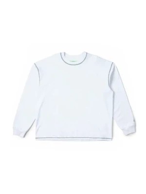 Zdjęcie produktu Kontrastowy LS Biały T-Shirt z Bawełny New Amsterdam Surf Association