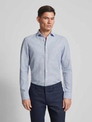 Zdjęcie produktu Koszula biznesowa o kroju slim fit z lnu ze wzorem na całej powierzchni seidensticker