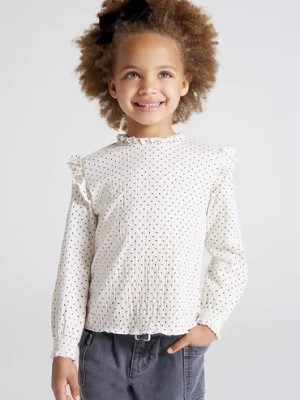 Zdjęcie produktu Koszula dziewczęca w grochy - beżowa Mayoral