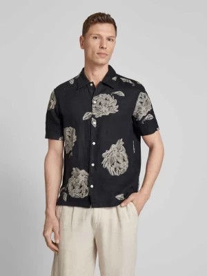 Zdjęcie produktu Koszula lniana o kroju regular fit z nadrukiem z motywem Marc O'Polo