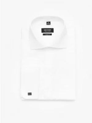 Zdjęcie produktu koszula saverne 3517 na spinki slim fit biała Recman