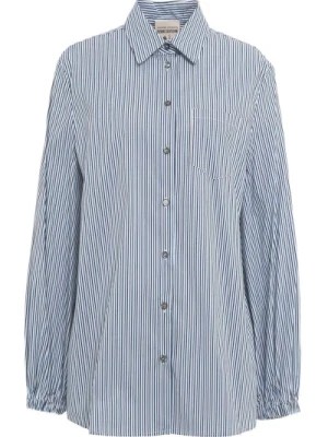 Zdjęcie produktu Koszula w Paski Bawełniana Niebieska Semicouture