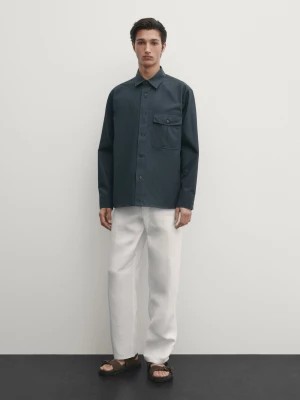 Zdjęcie produktu Koszula Wierzchnia Ze 100% Bawełny Z Kieszenią Na Piersi − Studio - Multicolor - - Massimo Dutti - Mężczyzna