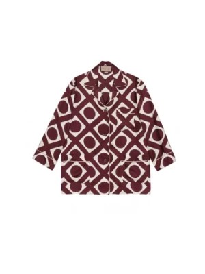 Zdjęcie produktu Koszula z graficznym nadrukiem i kontrastowym wykończeniem Gucci