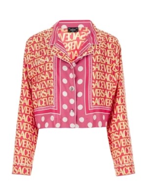 Zdjęcie produktu Koszula z jedwabiu z nadrukiem Versace