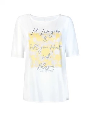 Zdjęcie produktu LIEBLINGSSTÜCK Koszulka "Candice" w kolorze biało-żółtym rozmiar: XL
