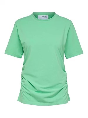 Zdjęcie produktu SELECTED FEMME Koszulka "Chloe" w kolorze zielonym rozmiar: XS
