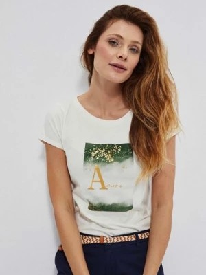 Zdjęcie produktu Koszulka damska z nadrukiem biała Moodo