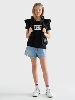 Zdjęcie produktu Koszulka dziewczęca z dużym nadrukiem z logo BIG STAR czarna Oneidaska 906