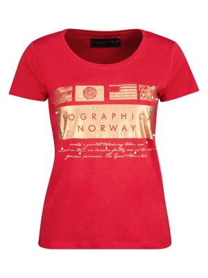 Zdjęcie produktu Geographical Norway Koszulka "Jicorne" w kolorze czerwonym rozmiar: L