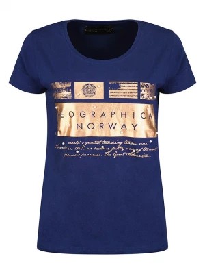 Zdjęcie produktu Geographical Norway Koszulka "Jicorne" w kolorze granatowym rozmiar: XXL