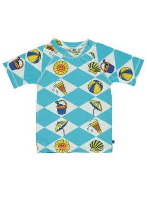 Zdjęcie produktu Småfolk Koszulka kąpielowa "Summer Vacation" w kolorze turkusowym rozmiar: 110/116