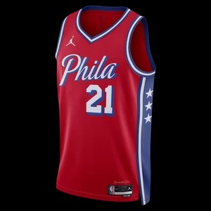 Zdjęcie produktu Koszulka męska Jordan Dri-FIT NBA Swingman Philadelphia 76ers Statement Edition - Czerwony