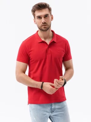 Zdjęcie produktu Koszulka męska polo z dzianiny pique - czerwony V22 S1374
 -                                    L
