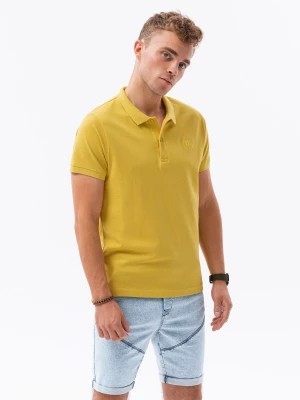 Zdjęcie produktu Koszulka męska polo z dzianiny pique - żółty S1374
 -                                    L