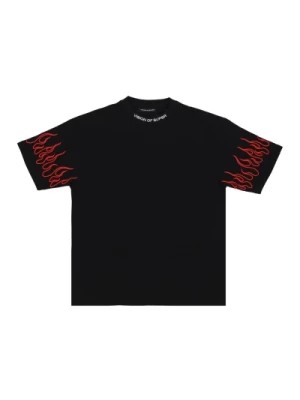 Zdjęcie produktu Koszulka męska z haftowanymi płomieniami Vision OF Super
