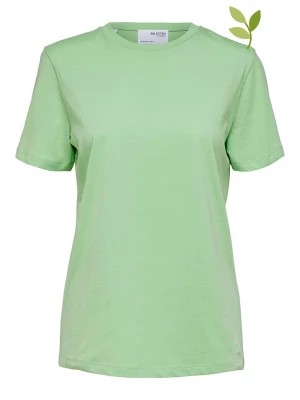 Zdjęcie produktu SELECTED FEMME Koszulka "My Essential" w kolorze zielonym rozmiar: XS