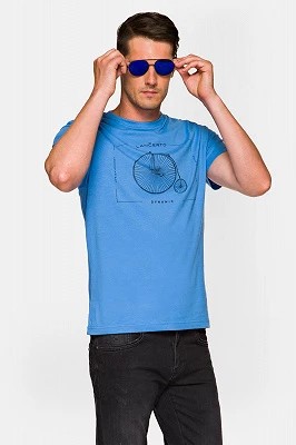 Zdjęcie produktu Koszulka Niebieska Bawełniana Leon Lancerto