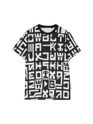 Zdjęcie produktu Koszulka Oversize Alien Alphabet Czarno-Biała Walter Van Beirendonck