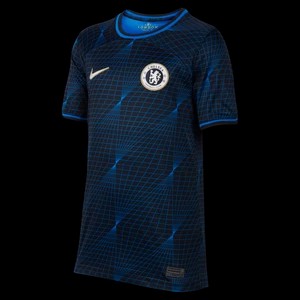 Zdjęcie produktu Koszulka piłkarska dla dużych dzieci Nike Dri-FIT Chelsea F.C. Stadium 2023/24 (wersja wyjazdowa) - Niebieski