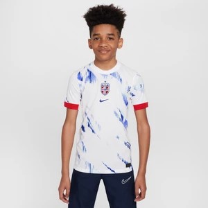 Zdjęcie produktu Koszulka piłkarska dla dużych dzieci Nike Dri-FIT Norwegia (drużyna damska) Stadium 2024/25 (wersja wyjazdowa) – replika - Biel