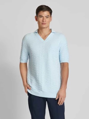 Zdjęcie produktu Koszulka polo kroju regular fit z fakturowanym wzorem model ‘Spato’ HUGO