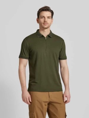 Zdjęcie produktu Koszulka polo o kroju regular fit z zamkiem błyskawicznym model ‘FAVE’ Selected Homme