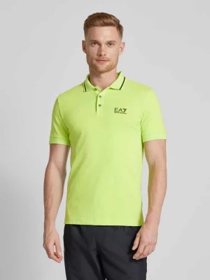 Zdjęcie produktu Koszulka polo o kroju slim fit z nadrukiem z logo EA7 Emporio Armani