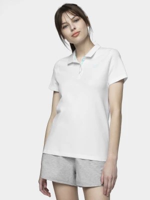 Zdjęcie produktu Koszulka polo regular damska - biała 4F
